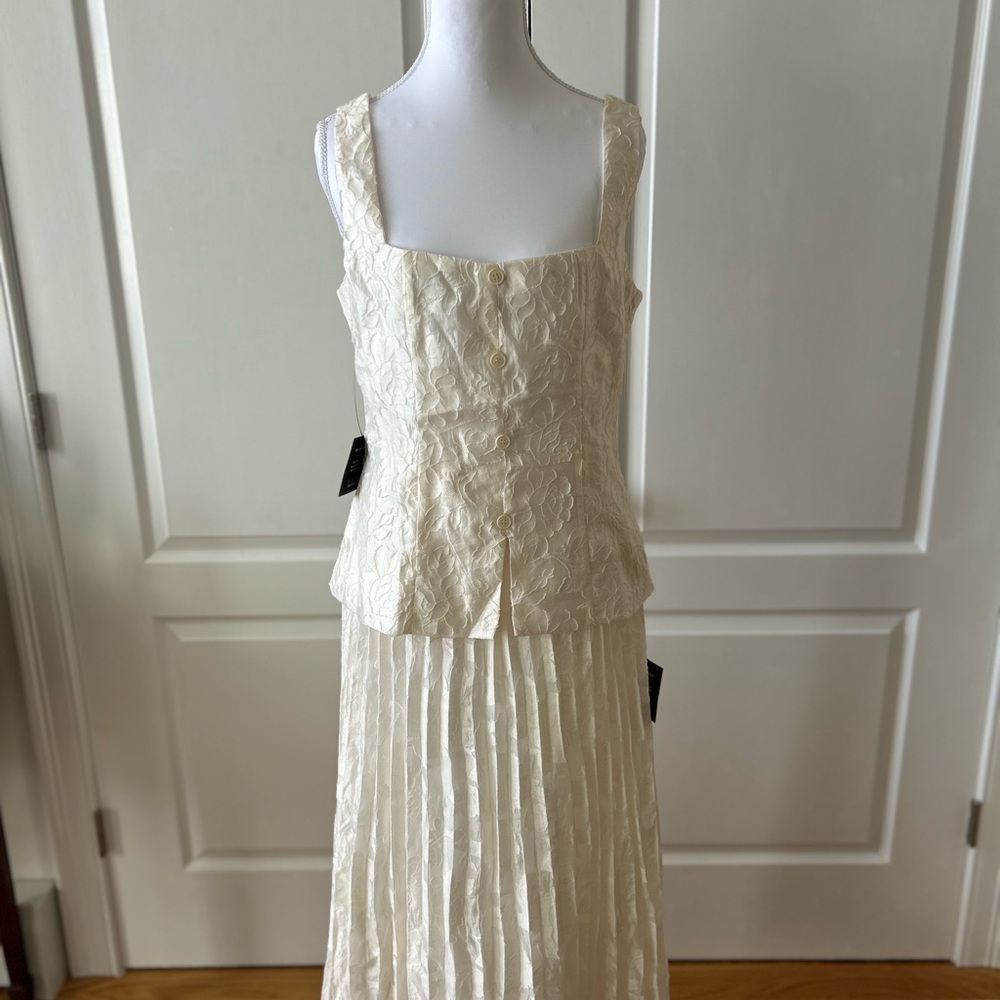 Lulus Elegant Cream Sleeveless Two Piece Set